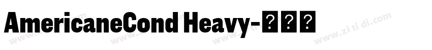 AmericaneCond Heavy字体转换